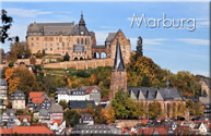 Marburg Khlschrankmagnet Pfarrkirche-Schloss